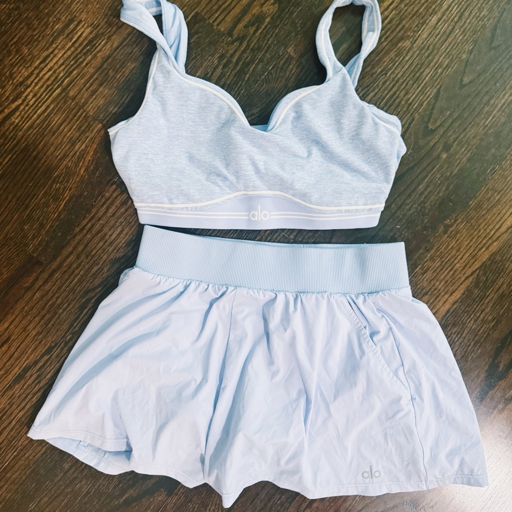 Alo Light Blue Sports Bra